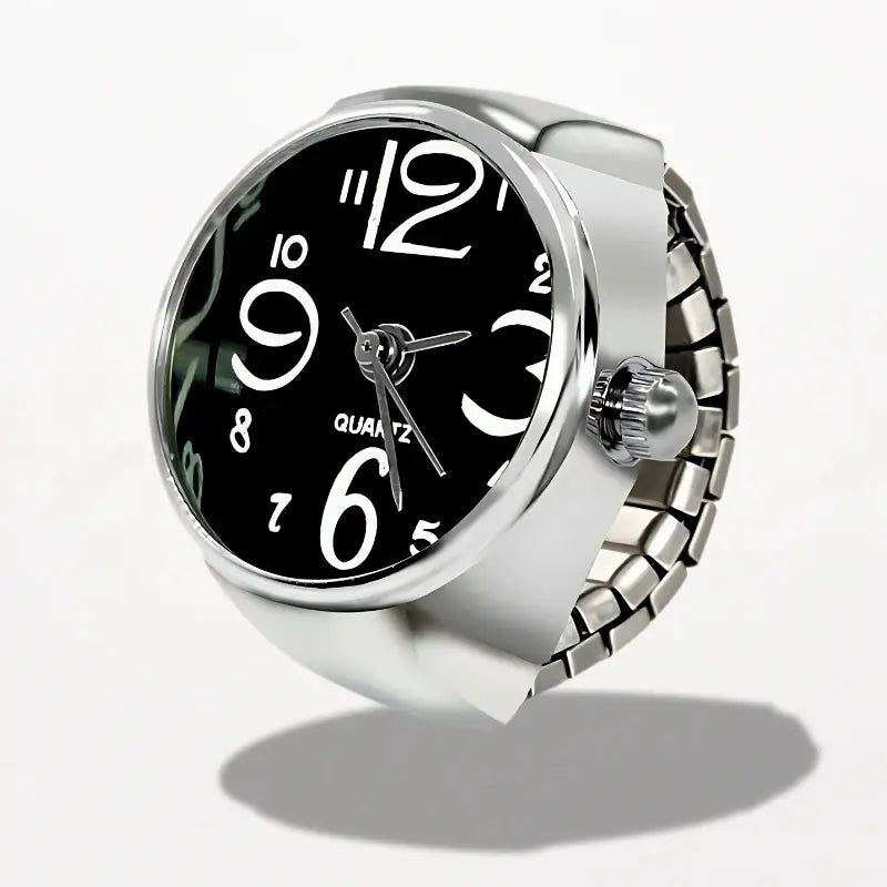 Bague en Quartz pour hommes et femmes, bijoux, cadeau, élastique, extensible, numérique, rond  1511