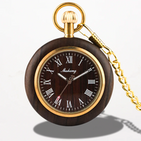 Montre à Gousset en Bois Chiffre Romain