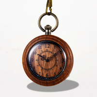 Montre à Gousset en Bois Quartz