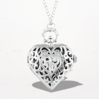 Montre Collier Femme Argent Cœur