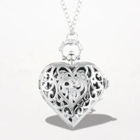 Montre Collier Femme Argent Cœur