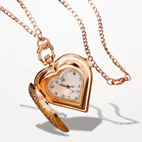 Montre Pendentif Femme Cœur Rose