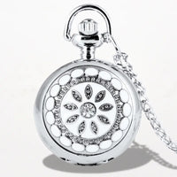 Montre Pendentif Femme Fleur Blanche