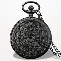 Montre Pendentif Femme Quartz Noir