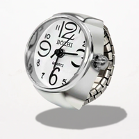 Bague Montre De Doigt Argent Blanc