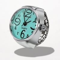Bague Montre Pour Femme Bleu Clair