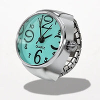 Bague Montre Pour Femme Bleu Clair