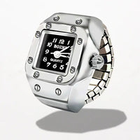 Bague Montre Quartz Noire