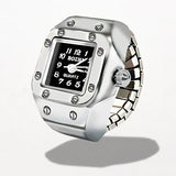 Bague Montre Quartz Noire