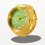 Bague Montre Quartz Vert