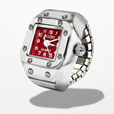 Bague Montre Rouge