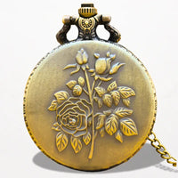 Montre à Gousset Avec Fleur Rose