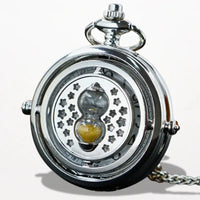 Montre à Gousset Avec Sablier en Argent