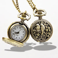 Montre à Gousset Collier Femme Oiseaux