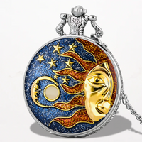 Montre à Gousset Croissant Lunaire Et Étoile