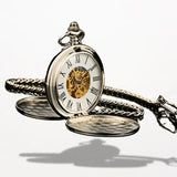 Montre à Gousset en Argent Double Clapet Mécanique