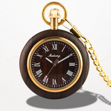 Montre à Gousset en Bois Chiffre Romain