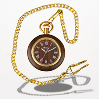 Montre à Gousset en Bois Chiffre Romain