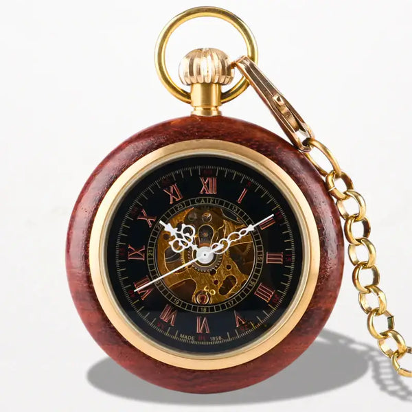 Montre à Gousset en Bois Mécanique