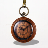 Montre à Gousset en Bois Quartz