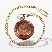 Montre à Gousset en Bois Quartz