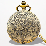 Montre à Gousset en Bronze Motif Fleur