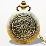 Montre à Gousset en Bronze Motif Fleur