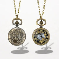 Montre à Gousset Femme Collier Rouage