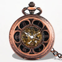 Montre à Gousset Flower Skeleton Or Rose