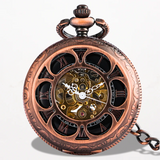 Montre à Gousset Flower Skeleton Or Rose