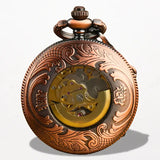 Montre à Gousset Flower Skeleton Or Rose