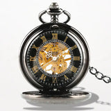 Montre à Gousset Mécanique Chiffre Romain Noire