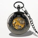 Montre à Gousset Mécanique Chiffre Romain Noire