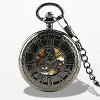 Montre à Gousset Mécanique Chiffre Romain Noire