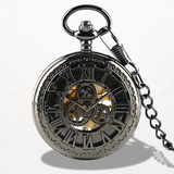Montre à Gousset Mécanique Chiffre Romain Noire