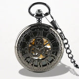 Montre à Gousset Mécanique Chiffre Romain Noire
