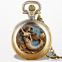 Montre à Gousset Motif Sirène