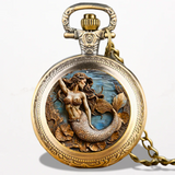 Montre à Gousset Motif Sirène