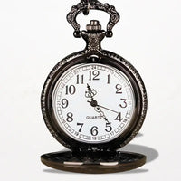 Montre à Gousset Noire Motif Loup