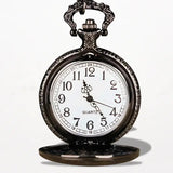 Montre à Gousset Noire Motif Loup