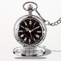 Montre à Gousset Personnalisable Quartz Argent