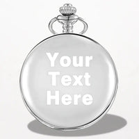 Montre à Gousset Personnalisable Quartz Argent