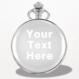 Montre à Gousset Personnalisable Quartz Argent