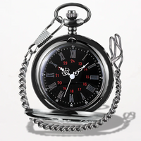 Montre à Gousset Personnalisable Quartz Noire