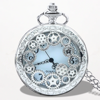 Montre à Gousset Quartz Rouage Argent