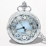 Montre à Gousset Quartz Rouage Argent