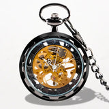 Montre à Gousset Squelette Noir