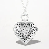 Montre Collier Femme Argent Cœur