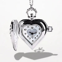 Montre Collier Femme Argent Cœur