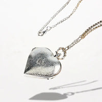 Montre Collier Femme Argent Cœur